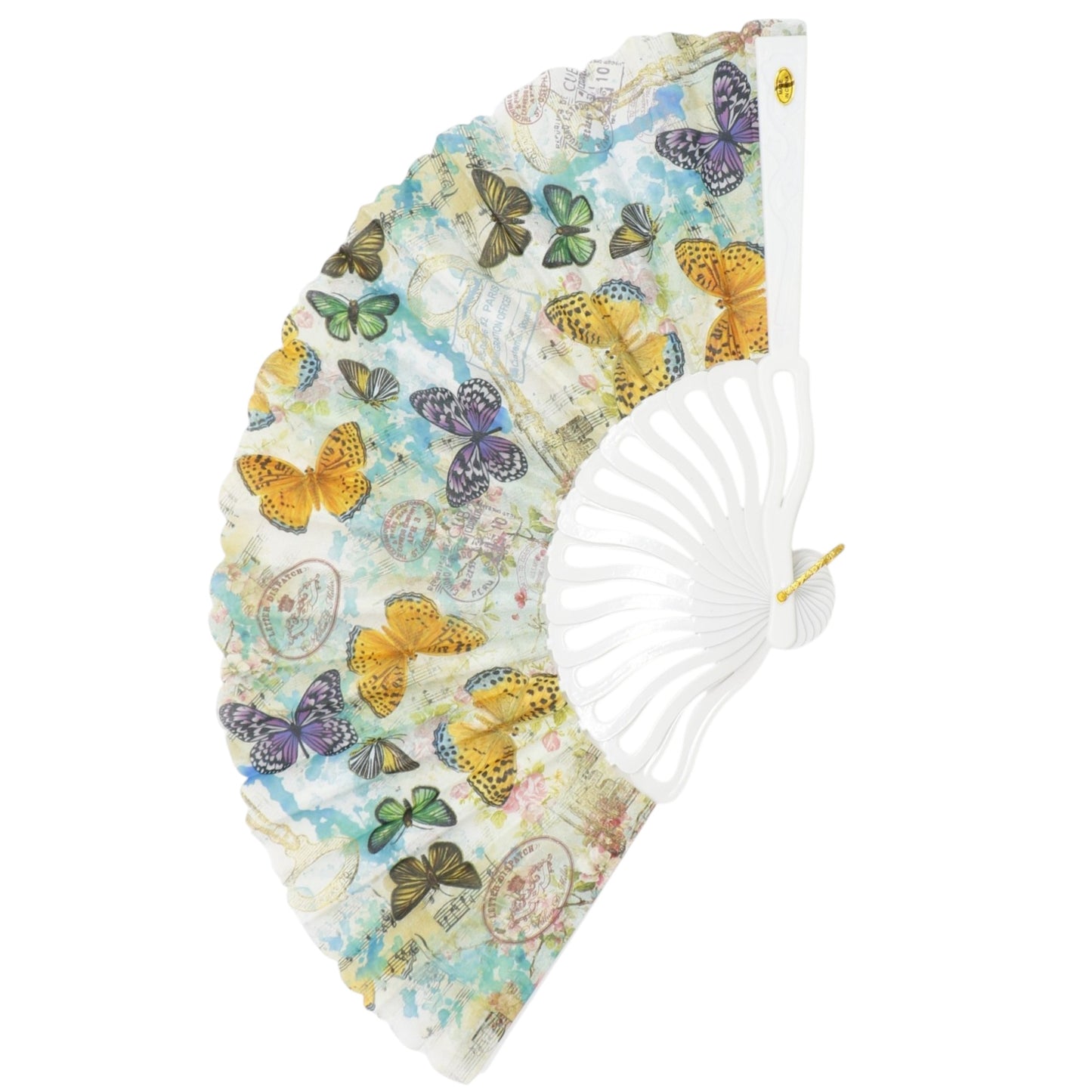 Butterfly Souvenir HandHeld Folding Fan FN0447 (12PC)