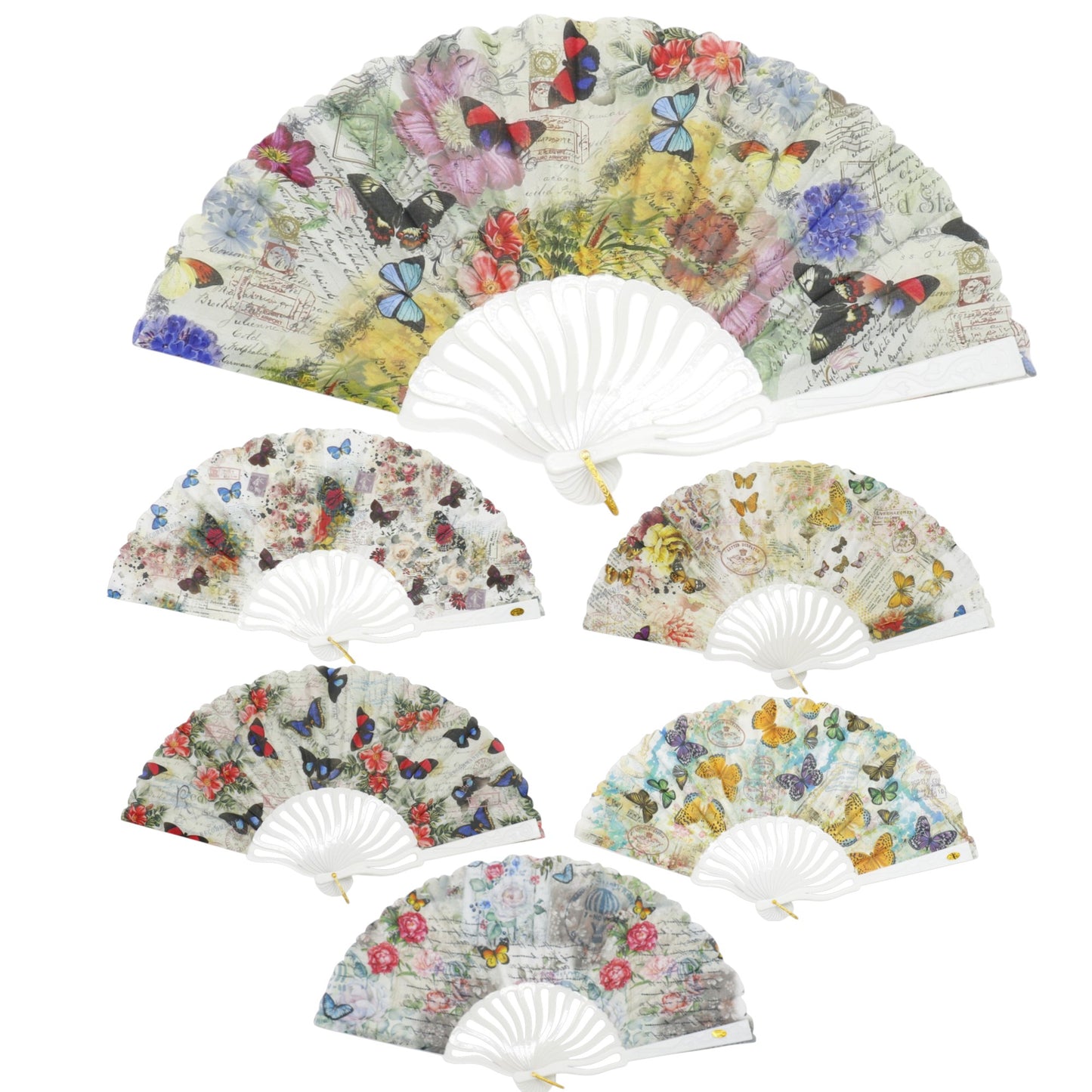 Butterfly Souvenir HandHeld Folding Fan FN0447 (12PC)