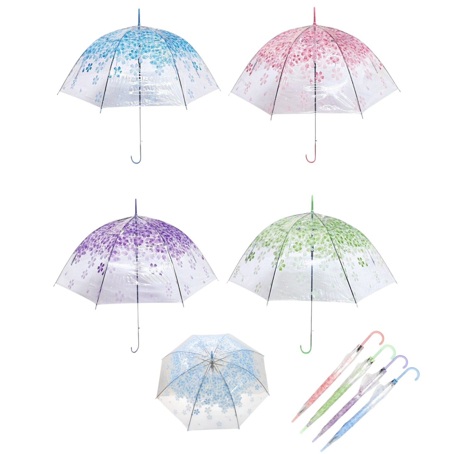 Cherry Blossom Transparent Clear Umbrella UM1109-2! (12PC)