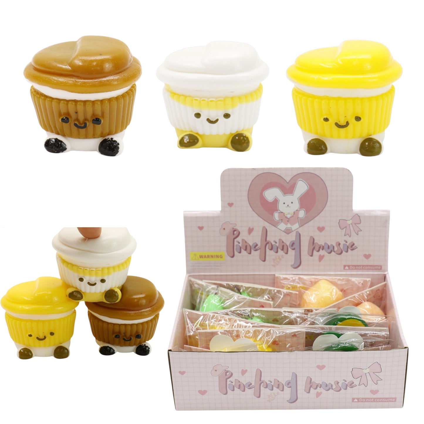 Silicon Muffin Cake Squishy Toy JT6518-2 (12PC)