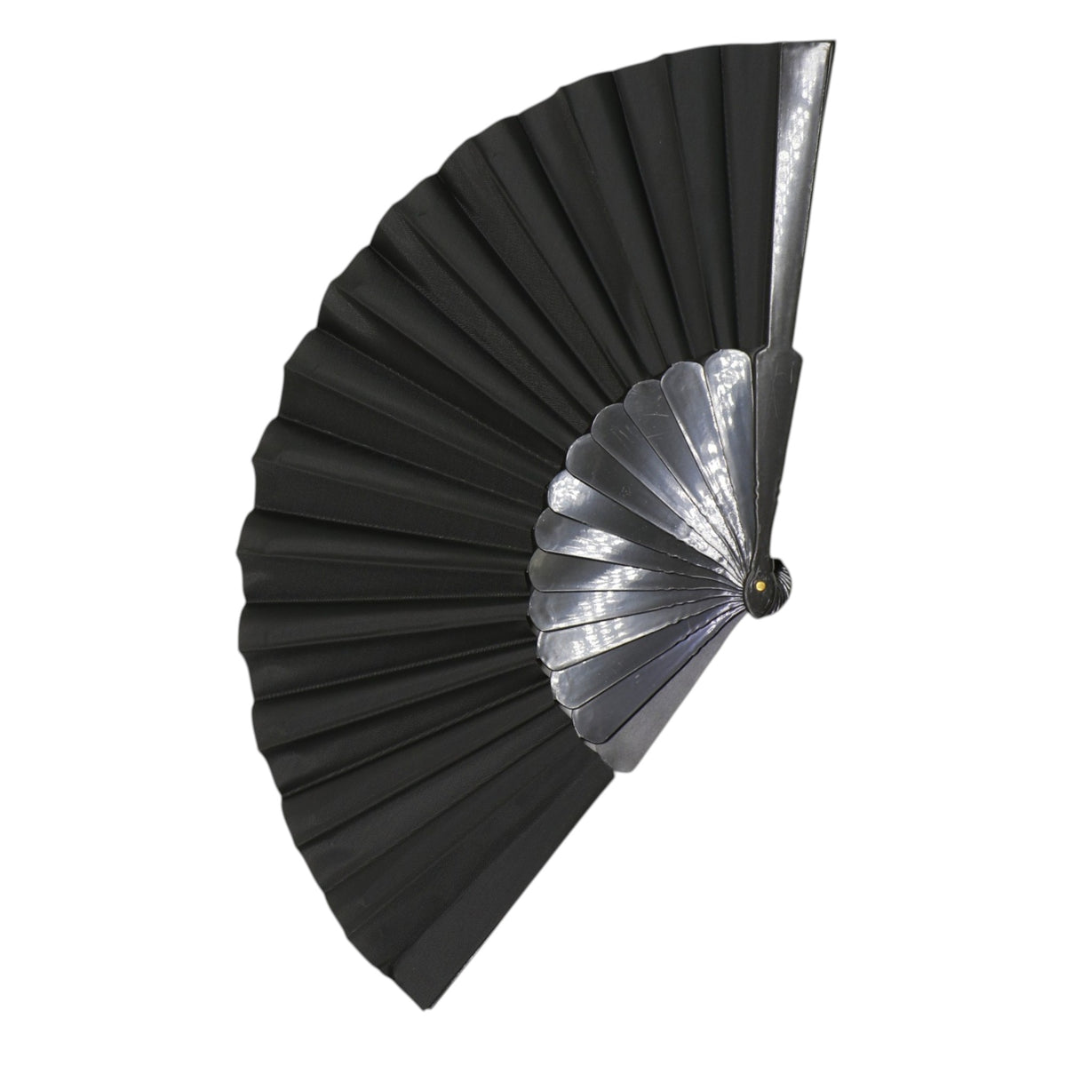 Black On Black Frame Hand Held Folding Fan JF6323-20 (12PC)
