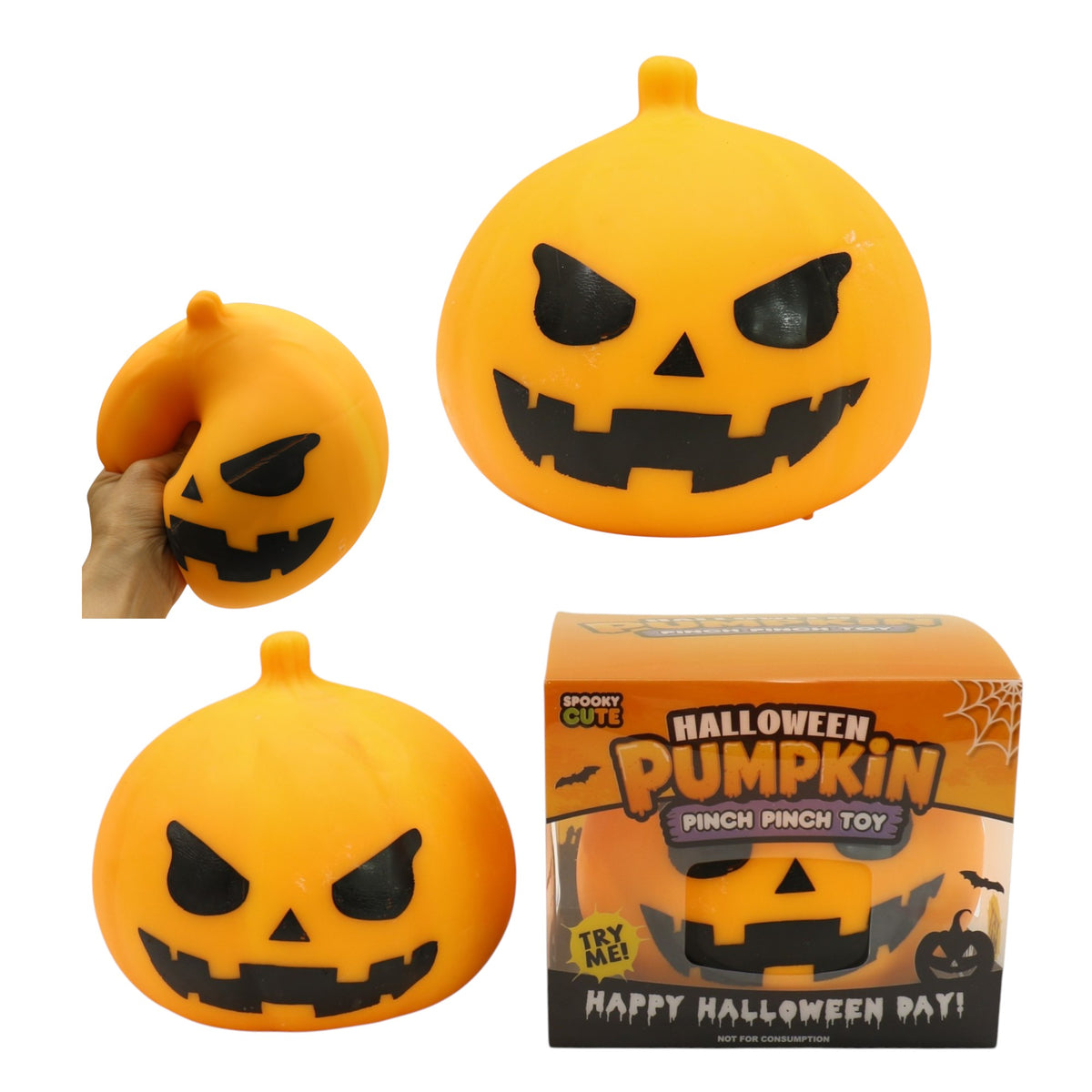 Jumbo 6 Inch Pumpkin Squishy Toy JT6813-7 (4PC)