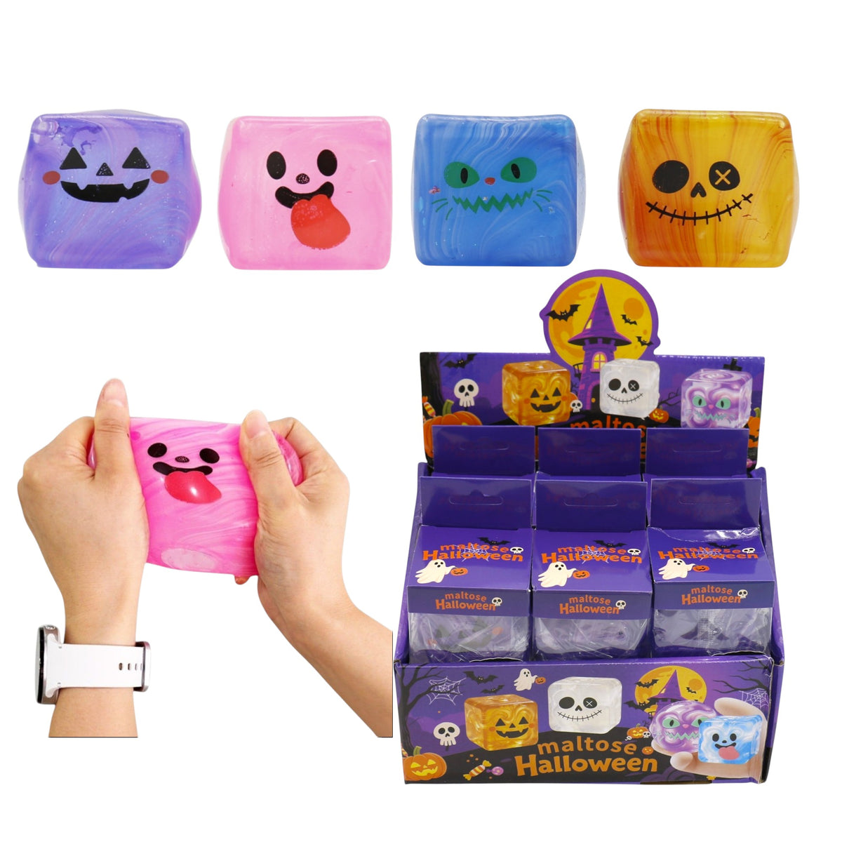 Maltose Halloween Cube Squishy Toy SS6813-7 (12PC)