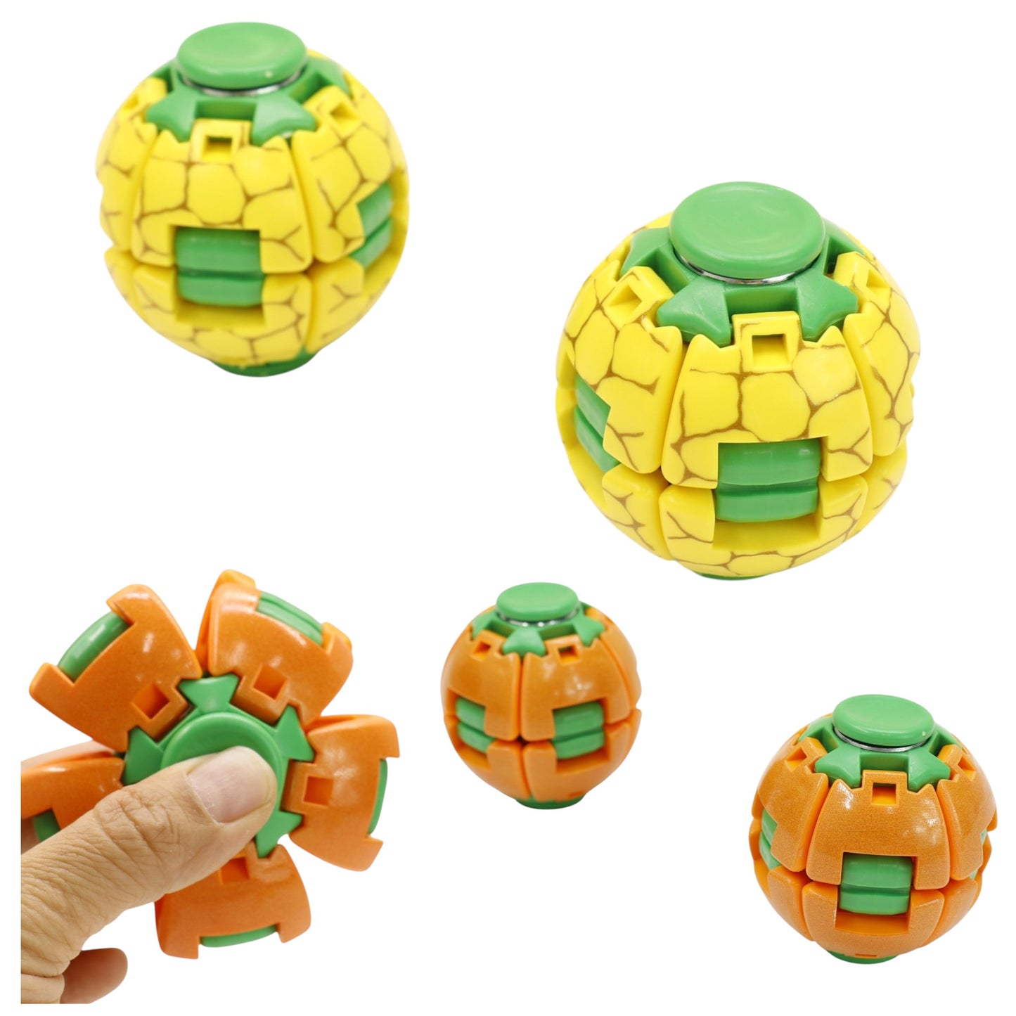 Press to Spin Fidget Spinner HelixCore Rotating Stress Ball Fidget Toy Y845 (24PC)