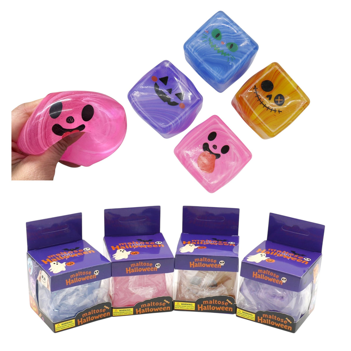 Maltose Halloween Cube Squishy Toy SS6813-7 (12PC)