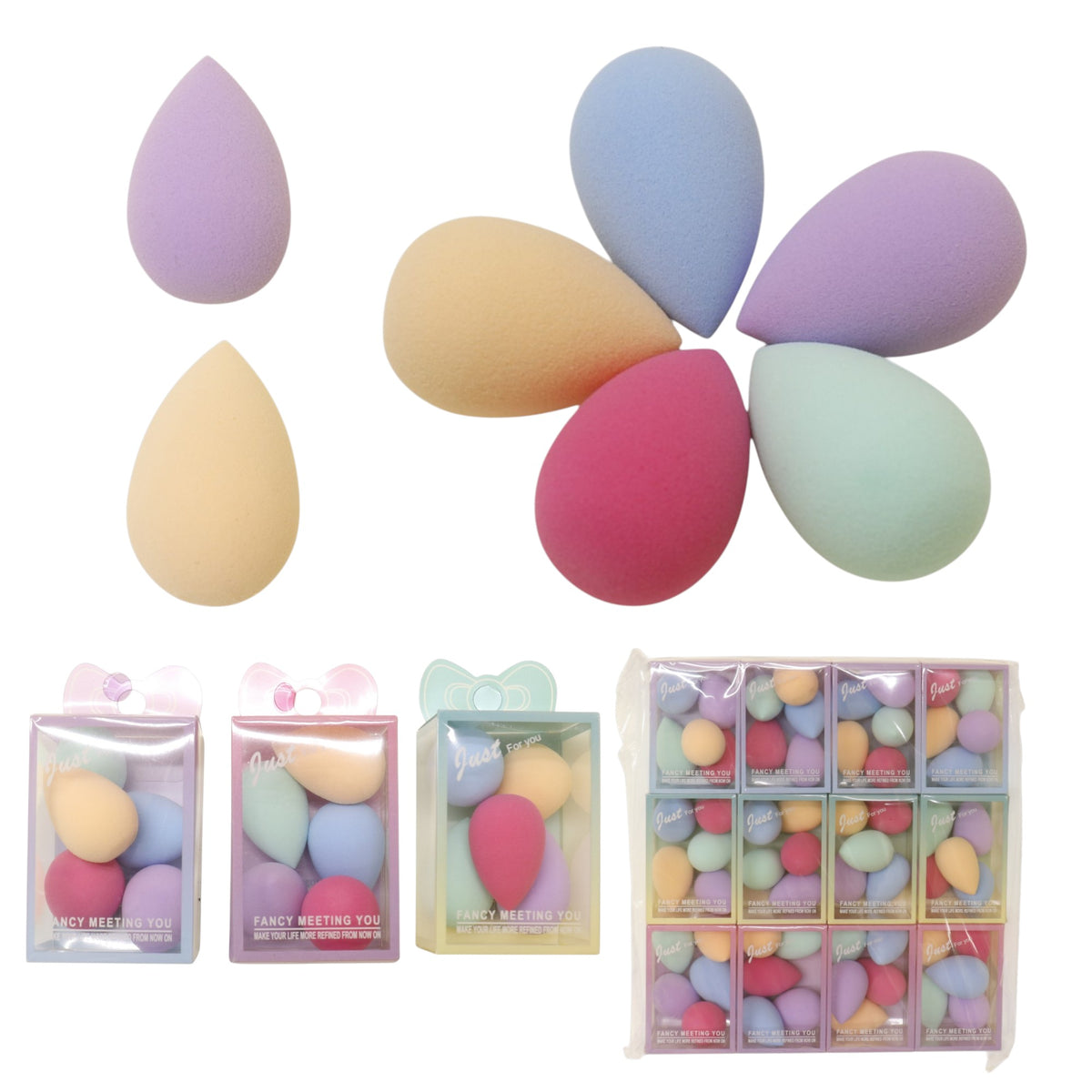 Pastel Mini Makeup Sponge Set 8161 (12Pack)
