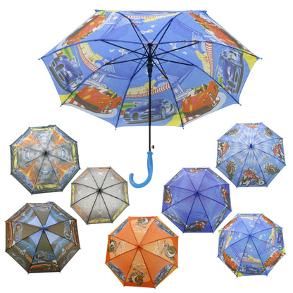 Kids Racing Car Auto Open Fold Umbrella UM3263 (12pc)