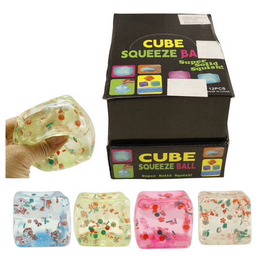 Christmas Cube Squishy Toy JT6820-15 (12PC)