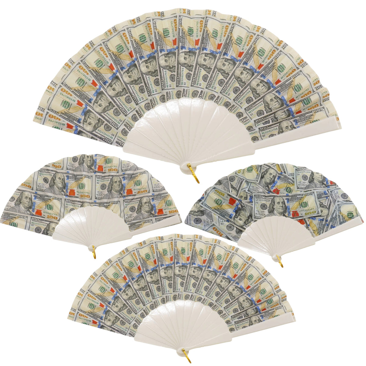 100 Dollar Bill Design Portable Fan 7203 (12PC)