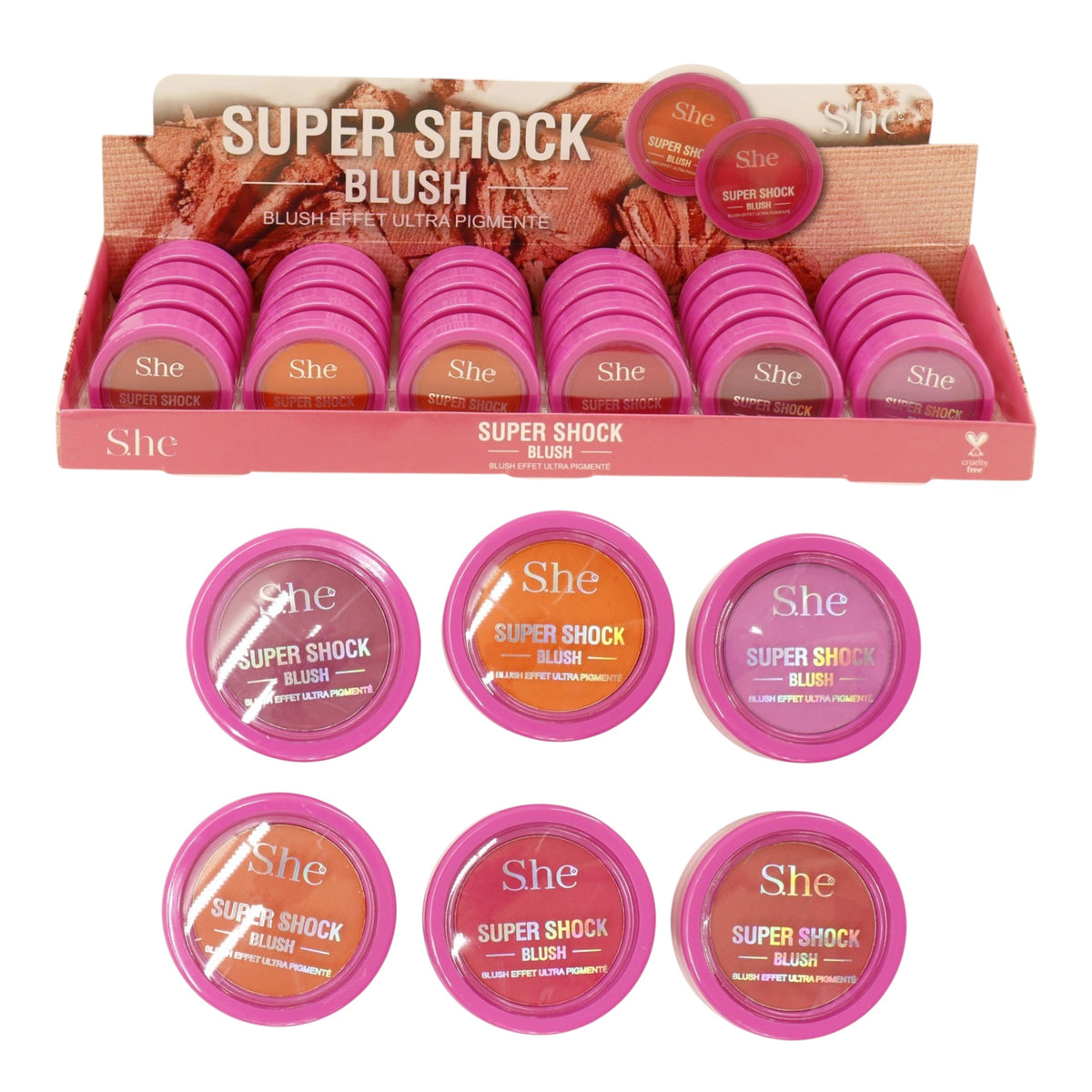 S. He 6 Color Super Shock Blush BS998 (24PK)
