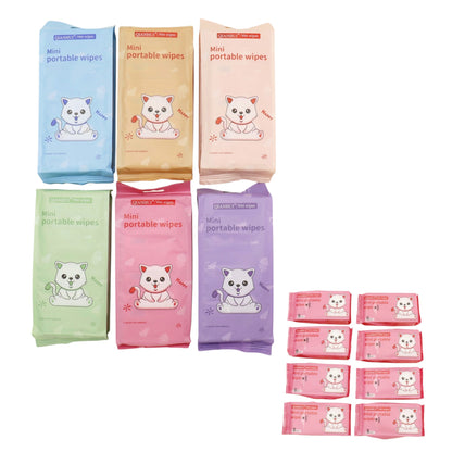 Cute Mini Portable  Wipes SJ0036 (12PK)