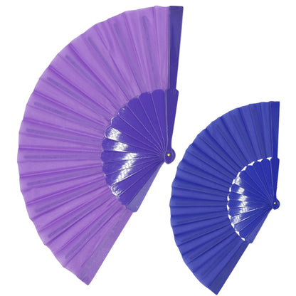 Solid Color Hand Held Folding Fan JF6323-1! (12PC)