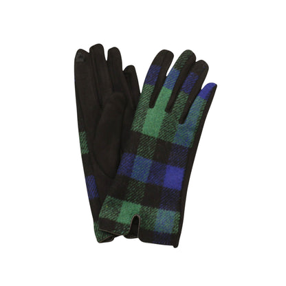 Women's Plaid Gloves Touch Screen Gloves GL6830-1 (12PAIR)