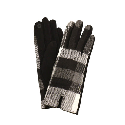 Women's Plaid Gloves Touch Screen Gloves GL6830-1 (12PAIR)