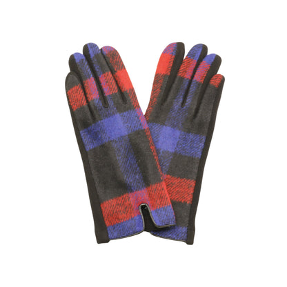 Women's Plaid Gloves Touch Screen Gloves GL6830-1 (12PAIR)