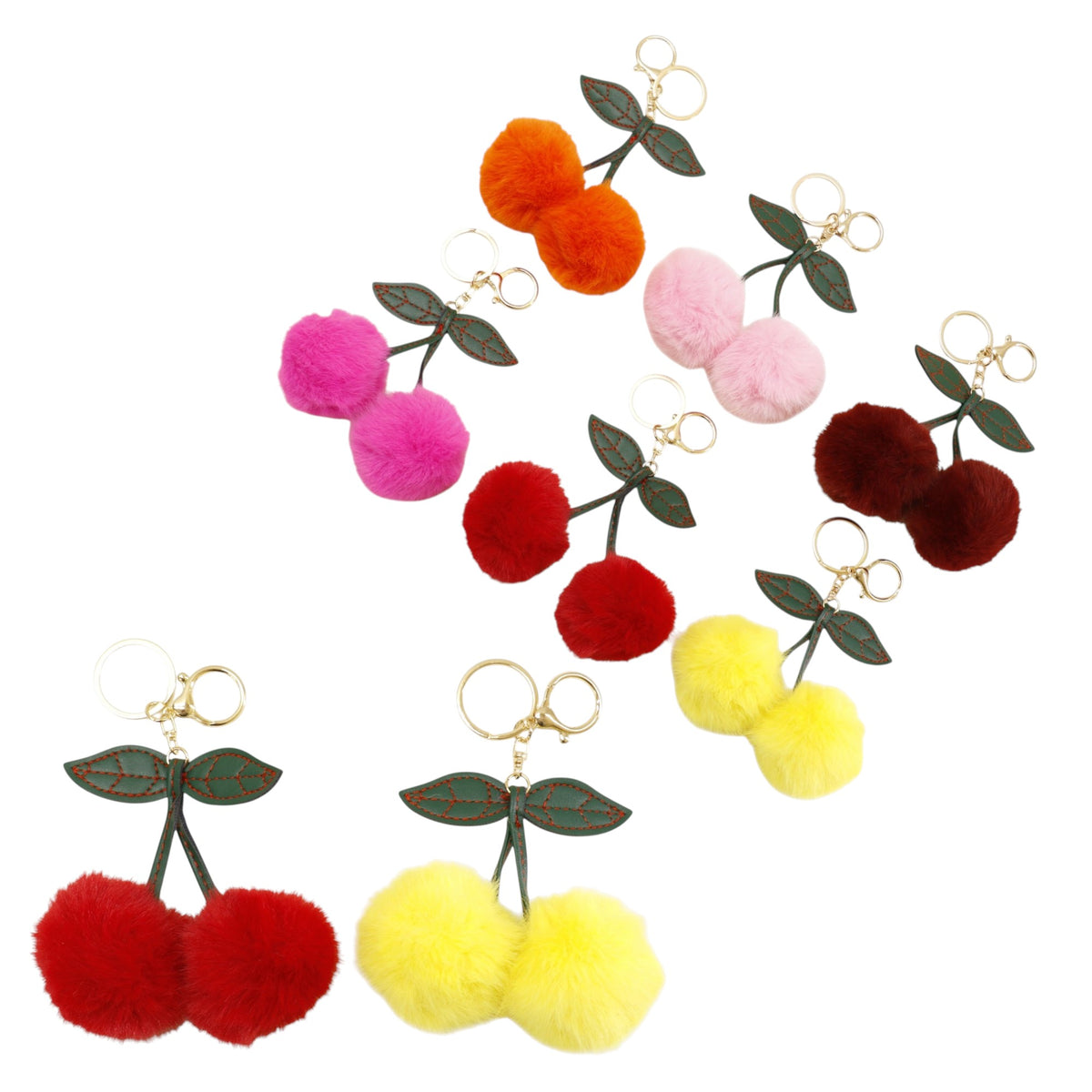 Pom Pom Cherry Key Chain JK6902-5 (12PC)