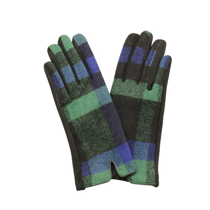 Women's Plaid Gloves Touch Screen Gloves GL6830-1 (12PAIR)