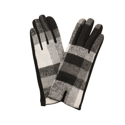 Women's Plaid Gloves Touch Screen Gloves GL6830-1 (12PAIR)