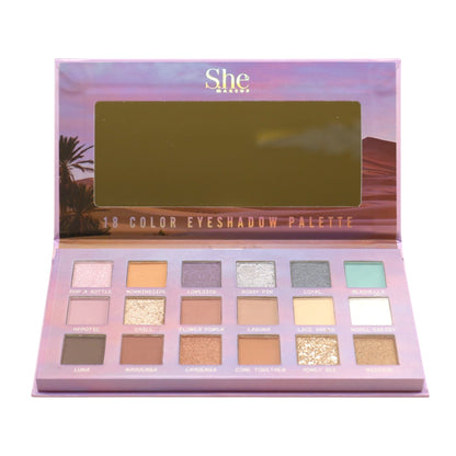 S. He 18 Color Eyeshadow Palette SP18 (6PK)