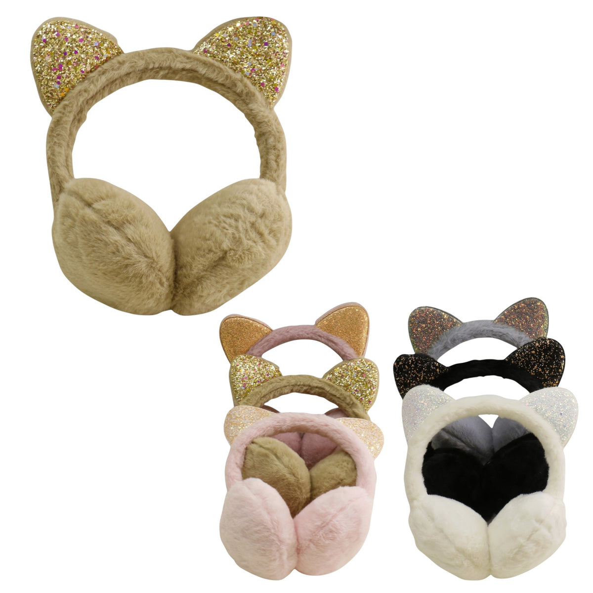 Winter Earmuffs  Cute Cat Ears Warmers Winter Headband SS6812-2 (12PC)