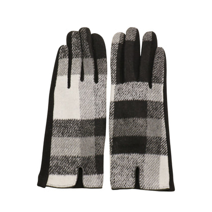 Women's Plaid Gloves Touch Screen Gloves GL6830-1 (12PAIR)