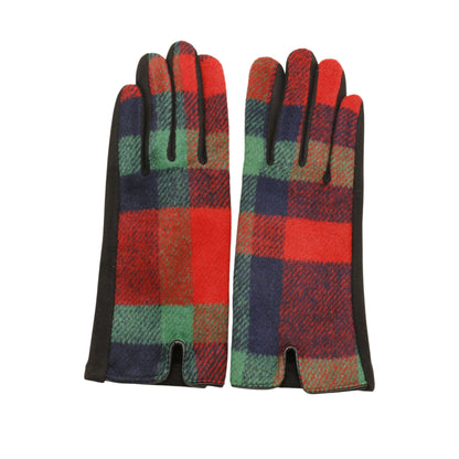 Women's Plaid Gloves Touch Screen Gloves GL6830-1 (12PAIR)
