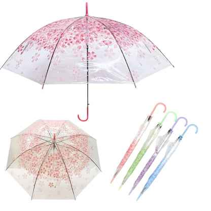 Cherry Blossom Transparent Clear Umbrella UM1109-2! (12PC)