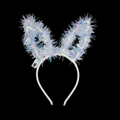 Led Bunny Ear Light up Tinsel Headband JH5828-3 (12PC)