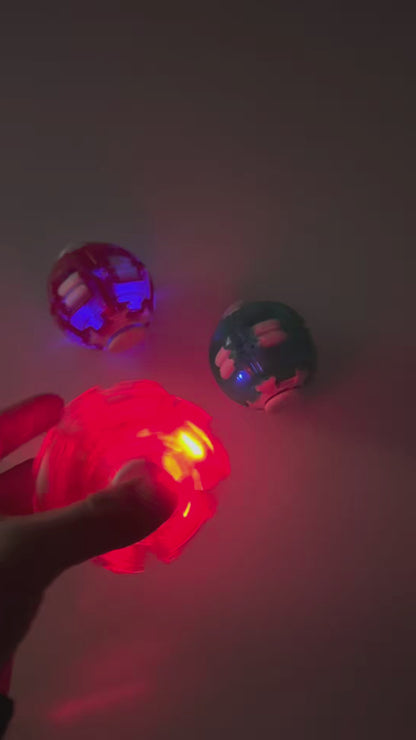 Press Spin Glowing 3D Fingertip Spinner Stress Relief Rotating Light Up Toy QY311 (24PC)