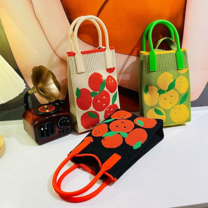 Fruit Pattern Knitted Phone Crossbody Bag BG315-3 (12PC)
