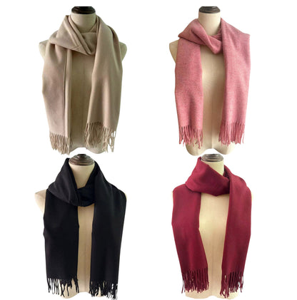 Cashmere Feel Plain Scarves SCF825. (6PC)