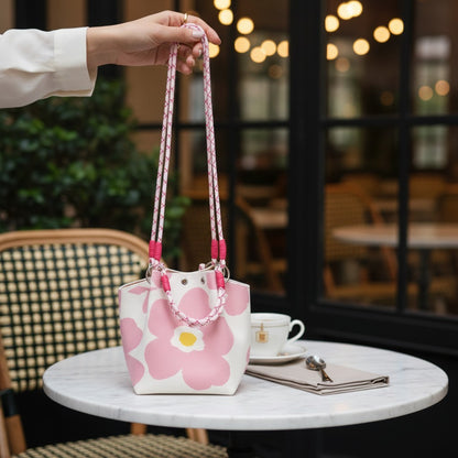 Flower Pattern Women's Knitted Bucket Bag JB6316-9.. (3PC)