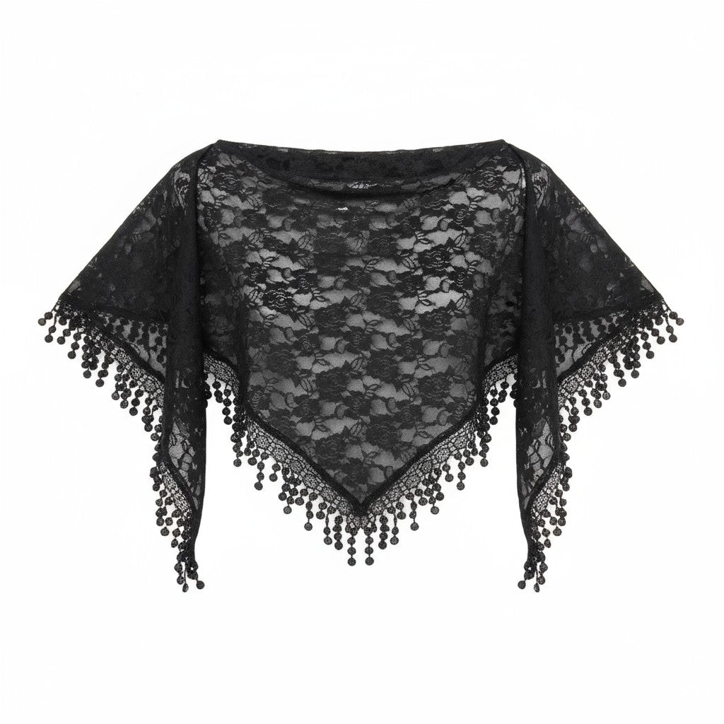 Rose Pattern Lace Scarves Church Veil SS629 (12pcs)