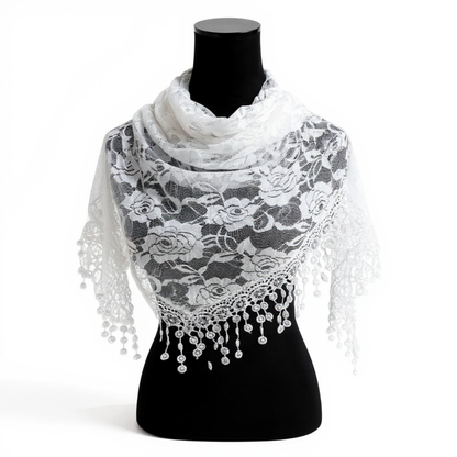 Rose Pattern Lace Scarves Church Veil SS629 (12pcs)
