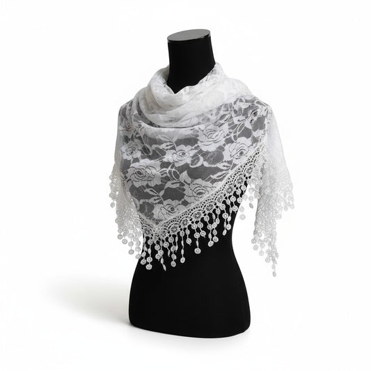 Rose Pattern Lace Scarves Church Veil SS629 (12pcs)