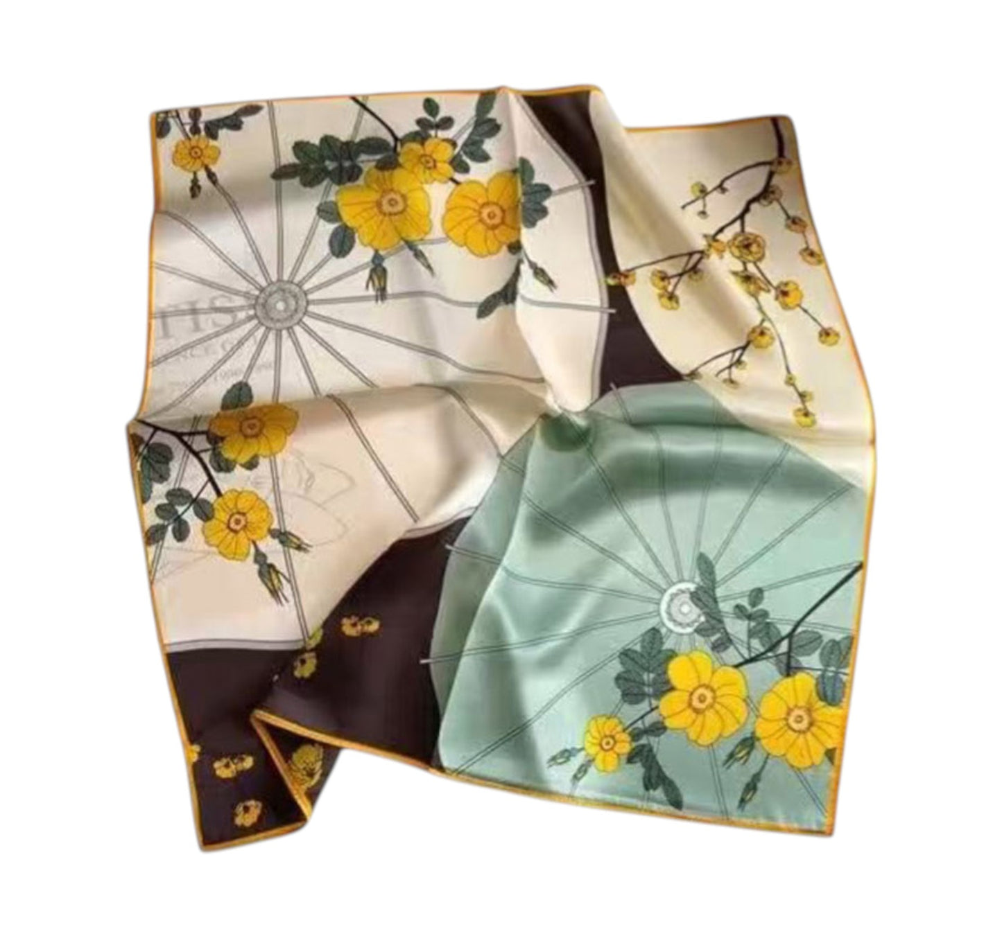 Satin Scarf Oriental Floral Pattern  ST5805-15 (12PC)