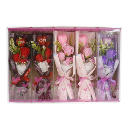 Three Rose Heart Artificial Bouquet Gift  VT5111-2 (1 PACKS )