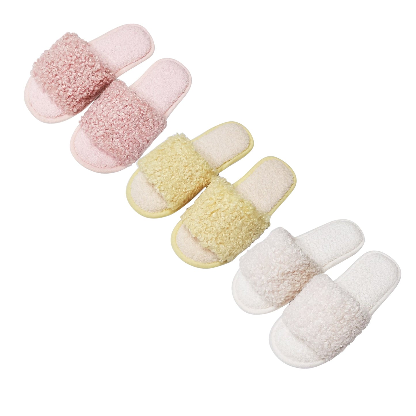 Fluffy Home Slide Slippers SS3429-31. (12PC)