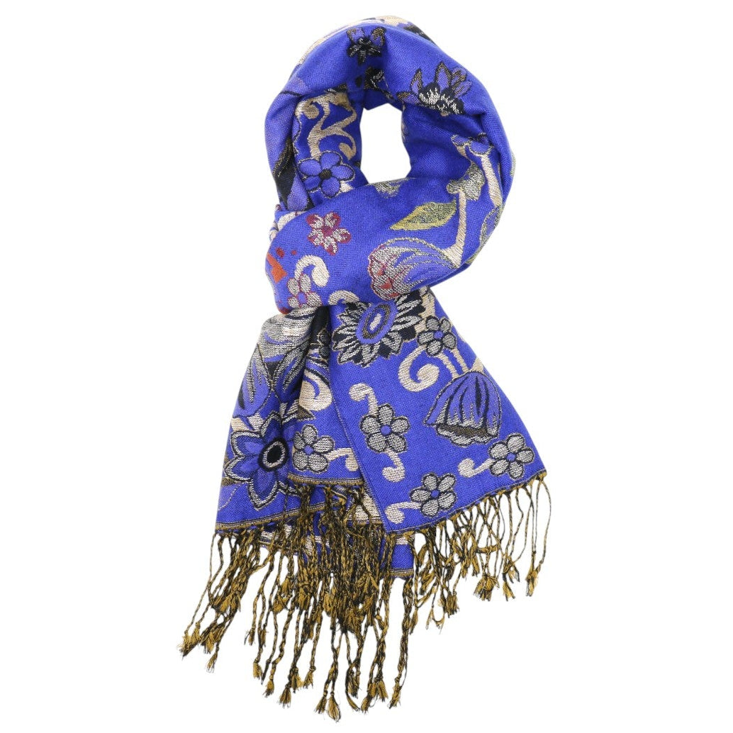 Metallic Pashmina Frida Kahlo SCF4814-1. (12pc)