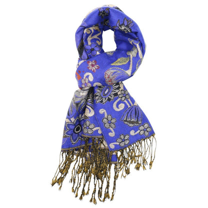 Metallic Pashmina Frida Kahlo SCF4814-1. (12pc)