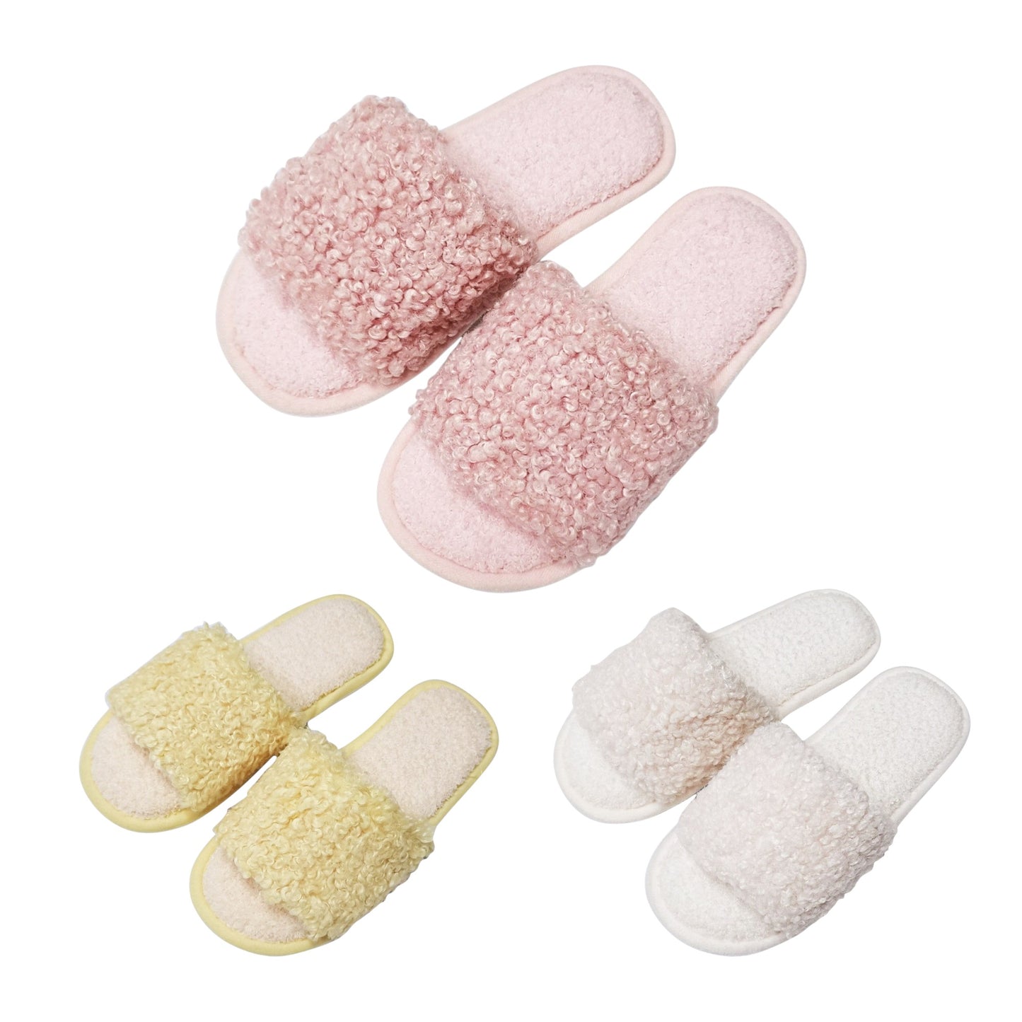 Fluffy Home Slide Slippers SS3429-31. (12PC)