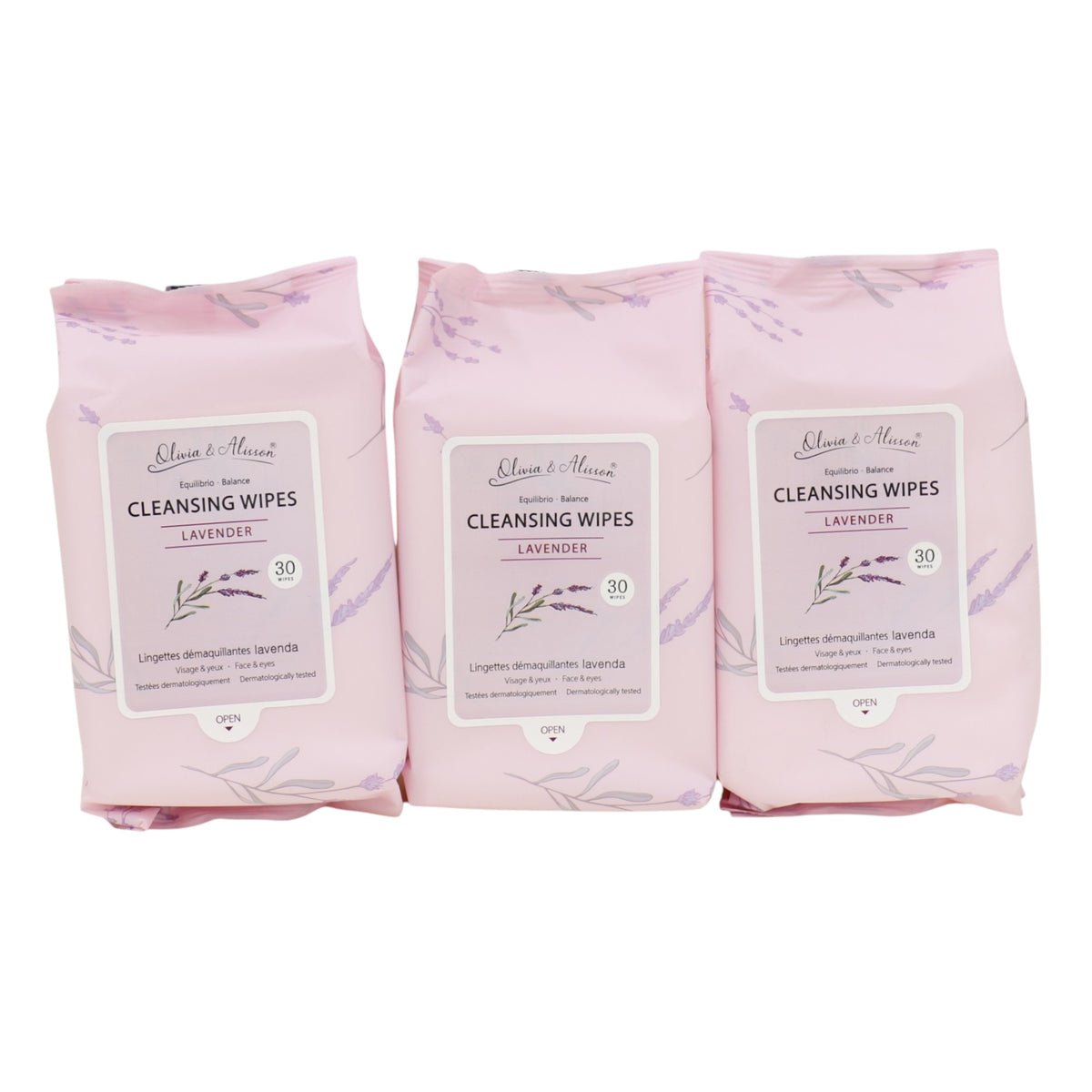 Lavender Cleansing Makeup Remover Wipes MIT008 (6PK)