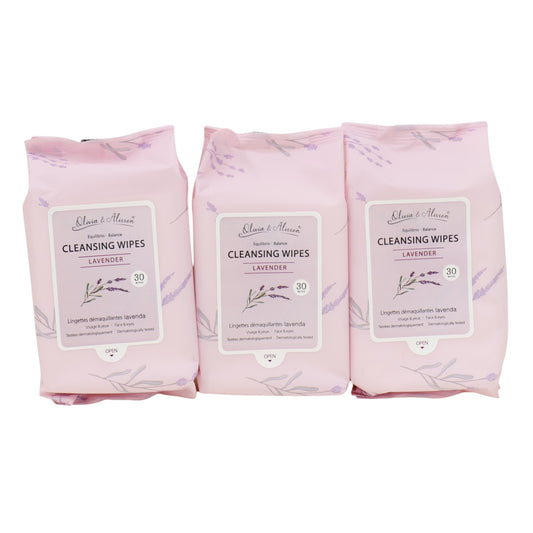 Lavender Cleansing Makeup Remover Wipes MT008 (6PK)