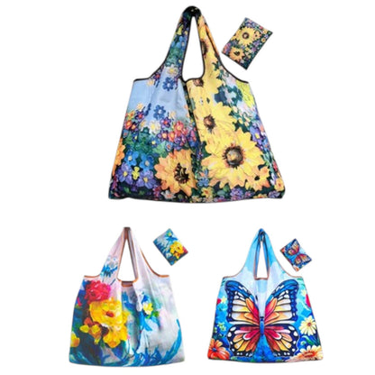 Large Foldable Tote Nylon Reusable Grocery Bags 12Pack JB6119-7 (12PC)