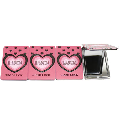 Love Hearts Matte Rectangular Compact Mirror JM5921-7 (12PC)