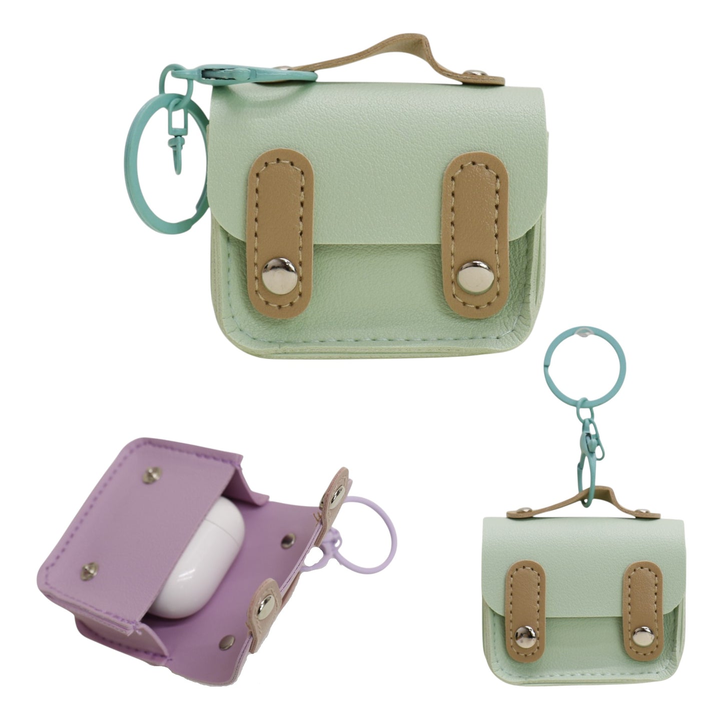 Pastel Color Air pods Case Bag Key Chain SS6305-3 (12PC)
