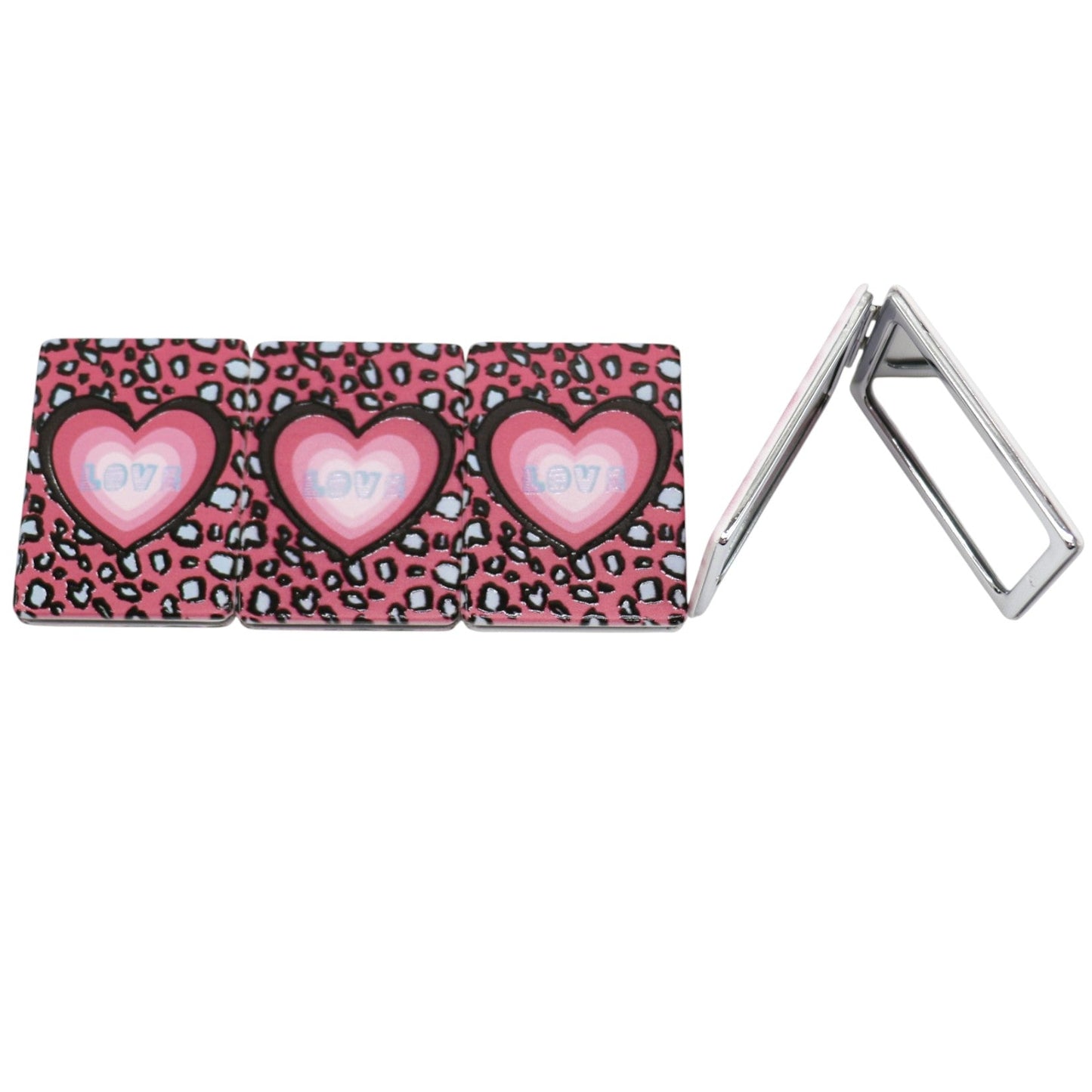 Love Hearts Matte Rectangular Compact Mirror JM5921-7 (12PC)