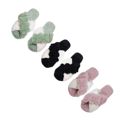 Pom Pom Fluffy Home Slide Slippers SS3429-49 (12PC)