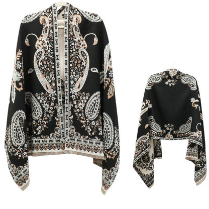 Cashmere Feel Winter Reversible Floral Paisley Scarves SCF5726-52 (12PC)