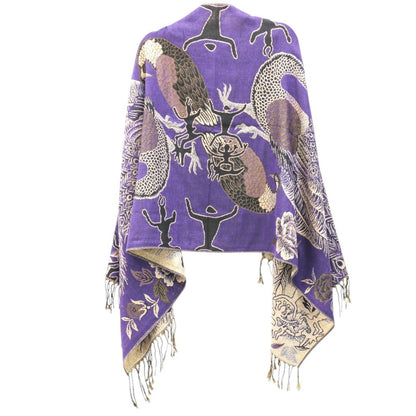 Metallic Pashmina Peacock  SCF4815-14.. (12PC)